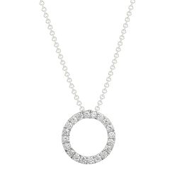  Eternal Spark Lab Grown 1/2 ctw Diamond Circle Necklace in white gold *IGI Certified*