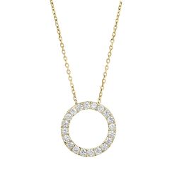  Eternal Spark Lab Grown 1 ctw Diamond Circle Necklace in Yellow gold 