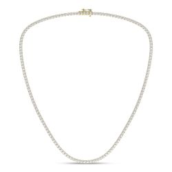 4-Prong Straight-Line Tennis Necklace (Round)