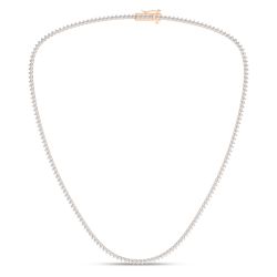 3-Prong Graduated Riviera Necklace (Round)