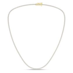 3-Prong Graduated Riviera Necklace (Round)