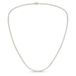 4-Prong Straight-Line Tennis Necklace (Round)