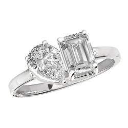 Dual Harmony Lab Grown 2 ctw White Gold Diamond Ring *IGI Certified*