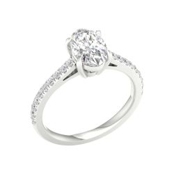 Zephyr Saffron 14K White Gold Lab Grown Diamond Ring