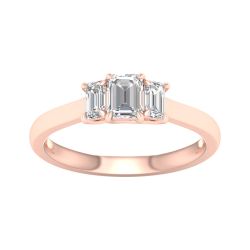 Aurelian Solstice 14K Rose Gold Emerald Ring