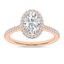 Halo Engagement Ring (Oval)