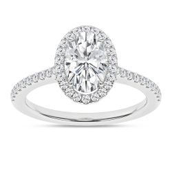 Halo Engagement Ring (Oval)