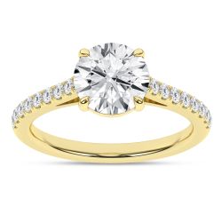 Elara Cyra 14K Yellow Gold Lab Grown Diamond Ring