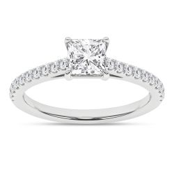 Zenith Apollo 14K White Gold Lab Grown Diamond Ring