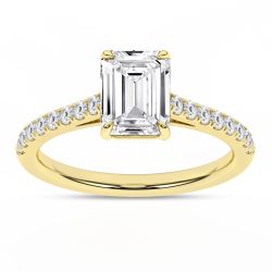 Aurora Celestia 14K Yellow Gold Emerald Ring