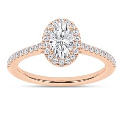 Halo Engagement Ring (Oval)