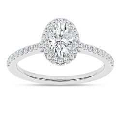 Halo Engagement Ring (Oval)