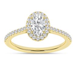 Halo Engagement Ring (Oval)