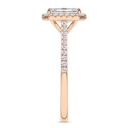 Halo Engagement Ring (Emerald)