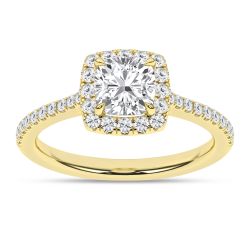 Halo Engagement Ring (Cushion)