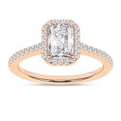 Halo Engagement Ring (Radiant)