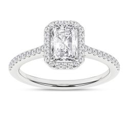 Halo Engagement Ring (Radiant)