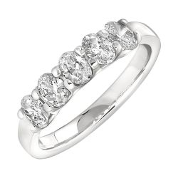 The Eternal Oval Band - White Gold Lab Grown 2ctw