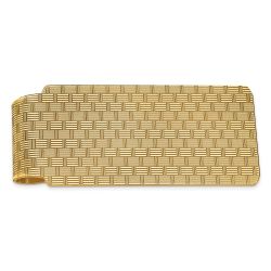 Seraph 14k Men's Textured Basketweave Polished Money Clip