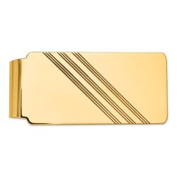 Seraph 14k Men's Grooved Polished Money Clip