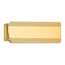 Isolde 14k Men's Grooved Polished Money Clip