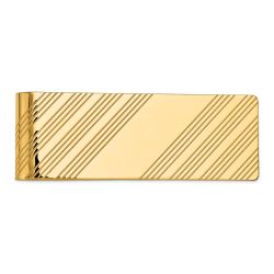 Solea 14k Men's Grooved Polished Money Clip