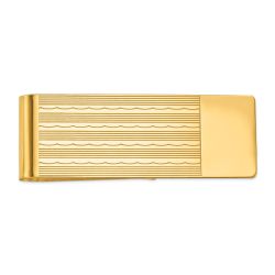 Luzine 14k Men's Textured Money Clip