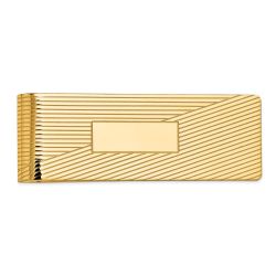 Eros 14k Men's Grooved Polished Money Clip