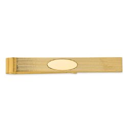 Marin 14k Men's Grooved EngravableTie Bar
