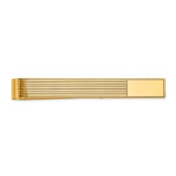 Eros 14k Men's Grooved Engravable Tie Bar