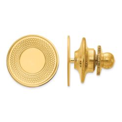 Zephira 14k Mens Circular Textured Tie Tac