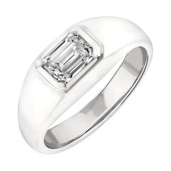 Modern Brilliance Men’s Lab Grown 1/2 ctw Emerald-Cut Diamond Ring *IGI Certified*