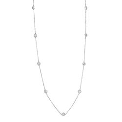 The Diamond by the Yard White Gold Lab Grown 4ctw Diamond Necklace *IGI Certified*