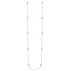 14kt Rose Gold Diamond 'Diamonds by the Yard' Fashion Necklace 1 1/2ct