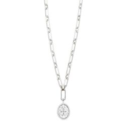14k White Gold Diamond Pendant