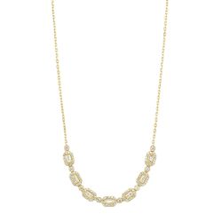 14k Yellow  Gold Diamond Necklace