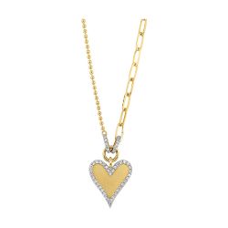 Amara 14K Yellow Gold Diamond Heart Pendant