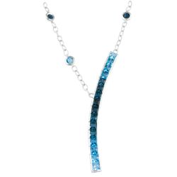 14kt White Gold Bellarri Swiss and London Blue Topaz Pendant