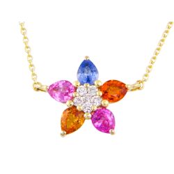 Princessa Multicolor Flower Necklace