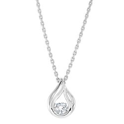 Front View Shimmering CZ Pendant