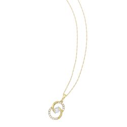 10kt Yellow Gold Diamond Pendant 1/4ctw