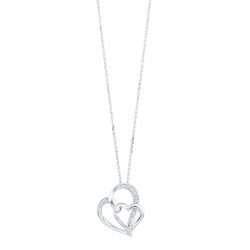Heart in Heart Silver Pendant