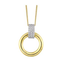Harmony Loop 14K Yellow Gold Diamond Circle Pendant