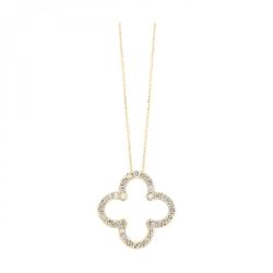14k Yellow Gold Diamond Pendant 1/4 CTW