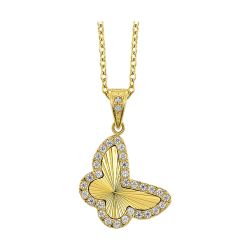 Aureline Steel Butterfly Pendant