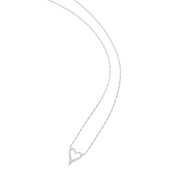 Diamond Open Heart Necklace