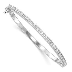 Cocoa Drift Diamond Fascination Diamond Mystique Sterling Silver Platinum-plated Diamond Baby Bangle