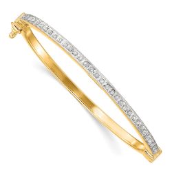 Bunny Pie Diamond Fascination Diamond Mystique Sterling Silver 18K Gold-plated Diamond Baby Bangle