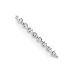 Polished Ridge Sterling Silver Rhodium-plated 1.25mm Cable Chain with a 2 inch extention
