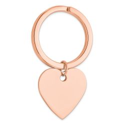 Astra Sterling Silver Rose Gold-plated Heart Key Ring